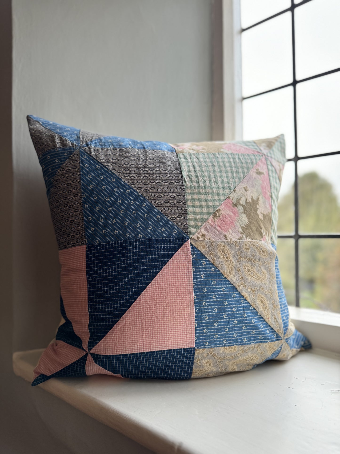 Vintage patchwork cushion