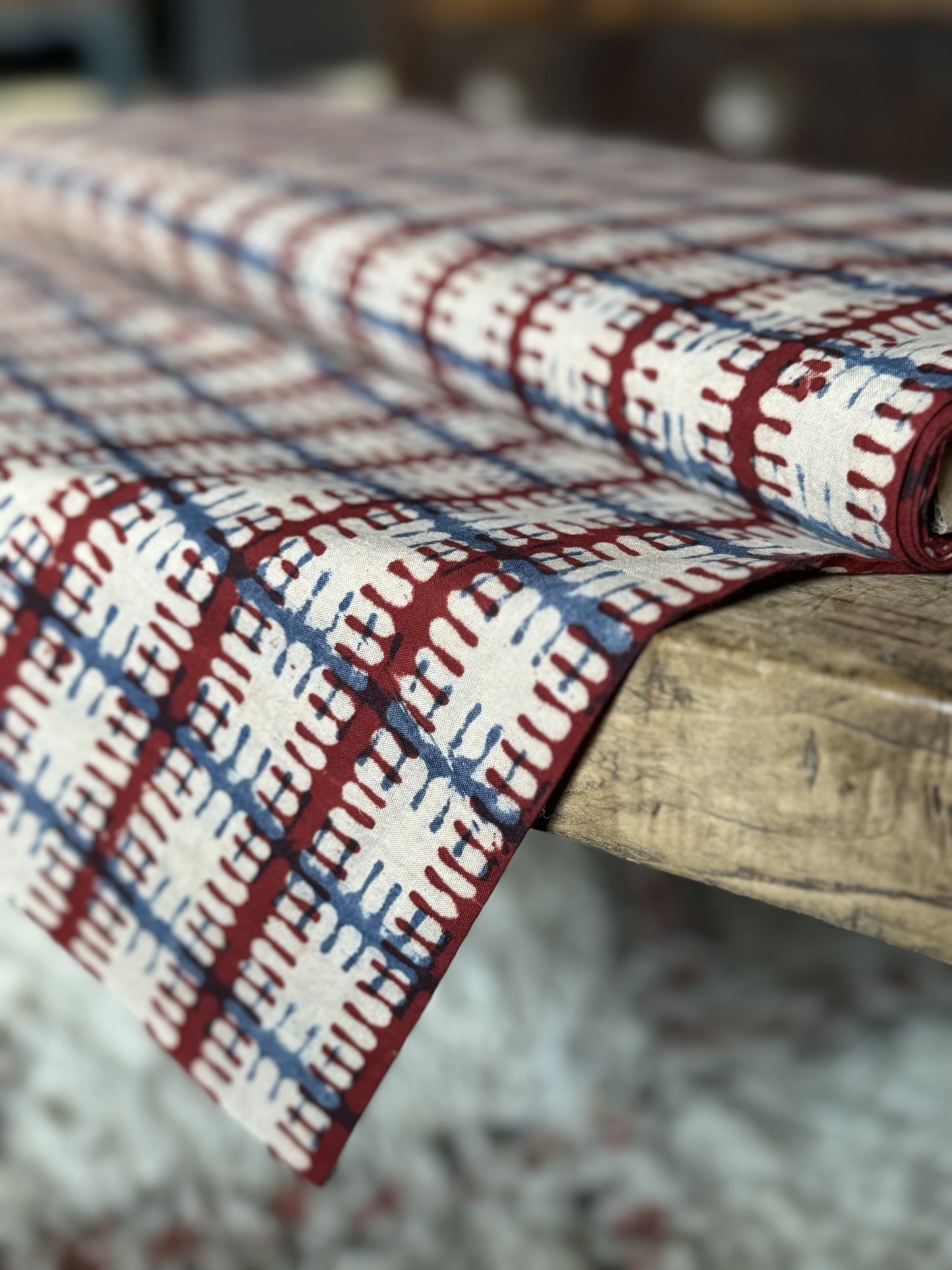 Blue and red plaid