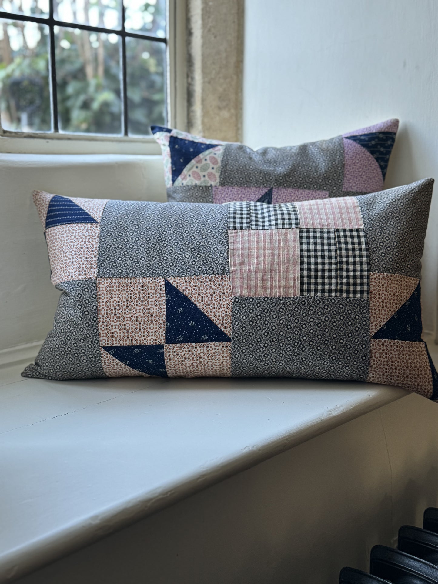 Vintage patchwork cushion