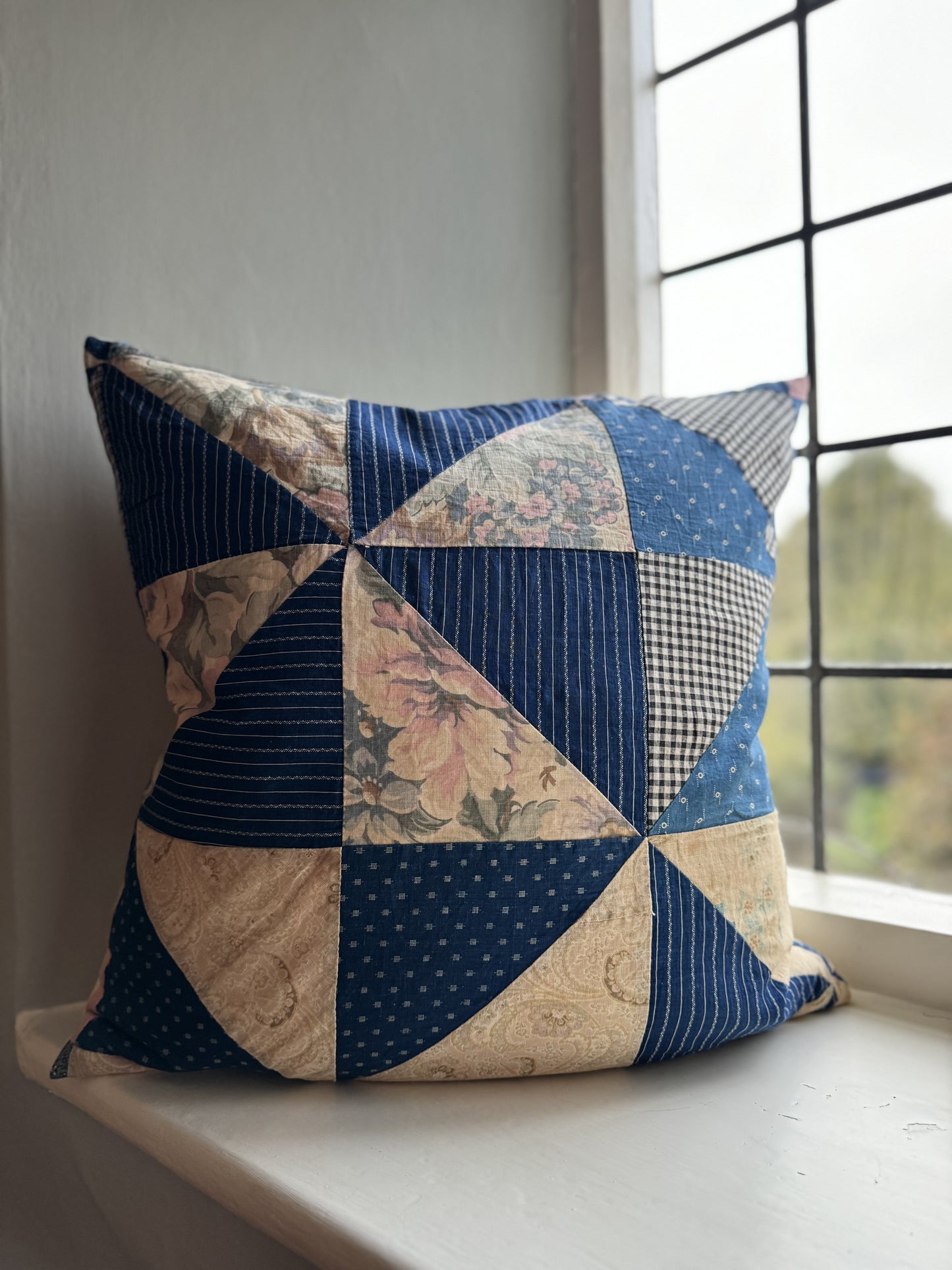 Vintage patchwork cushion