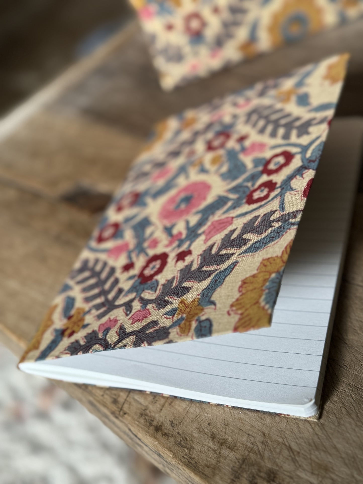 Fabric covered notebook