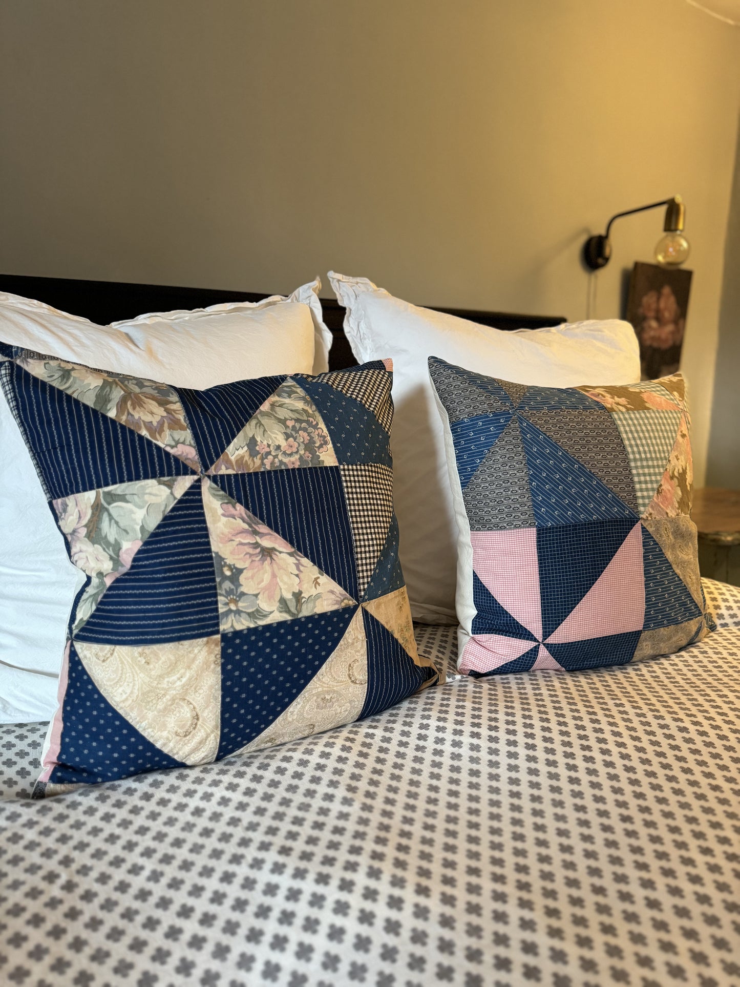 Vintage patchwork cushion