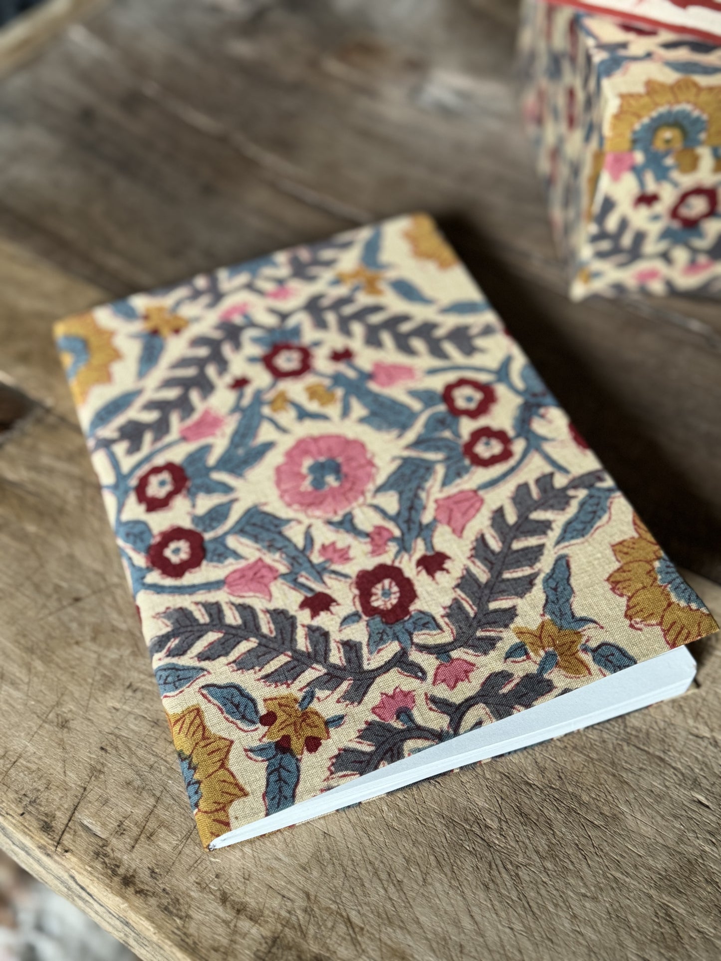 Fabric covered notebook