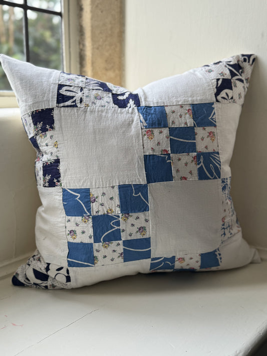 Vintage patchwork cushion